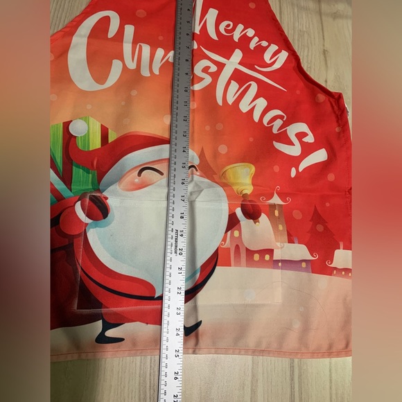 Holiday merry Christmas apron sublimated Mandil new Santa with presents - Picture 5 of 6